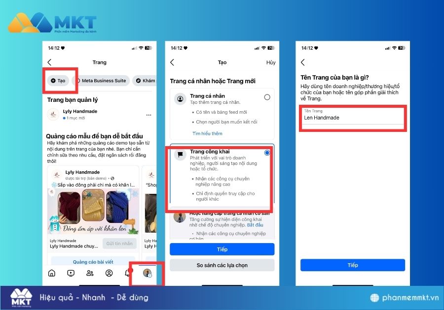 Hướng dẫn cách tạo Fanpage bán hàng online trên điện thoại 