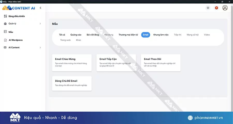 Content AI - Email marketing