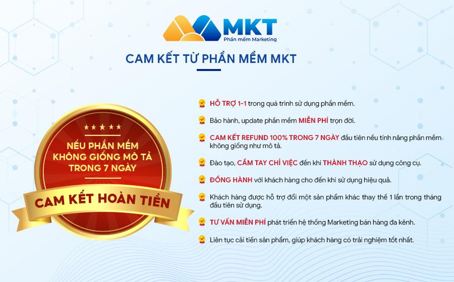 Cam kết khi mua phần mềm MKT