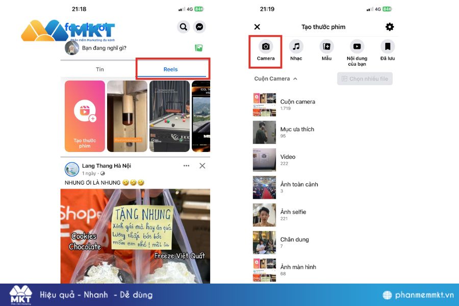 Đăng reels Facecbook trên nhiều thiết bị