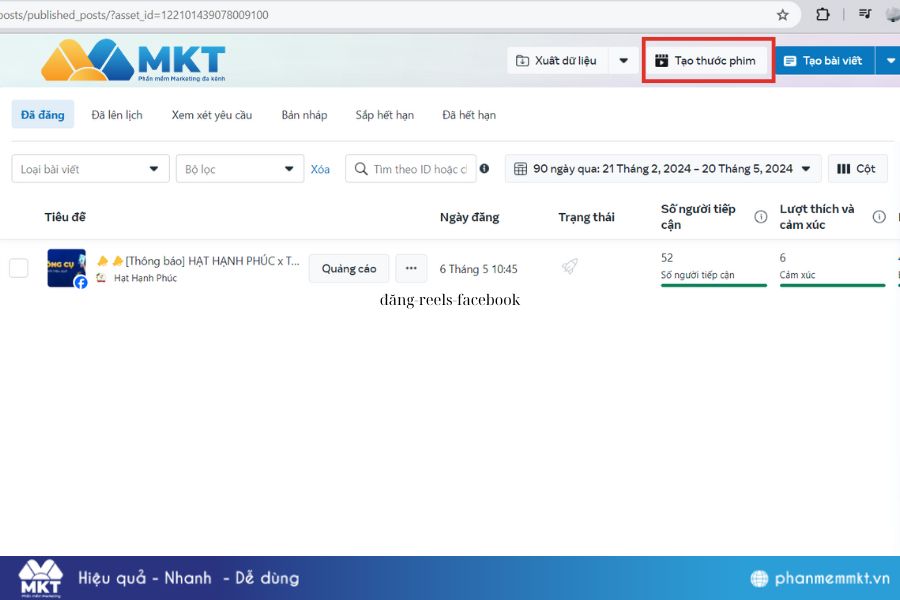 Đăng reels Facecbook trên nhiều thiết bị