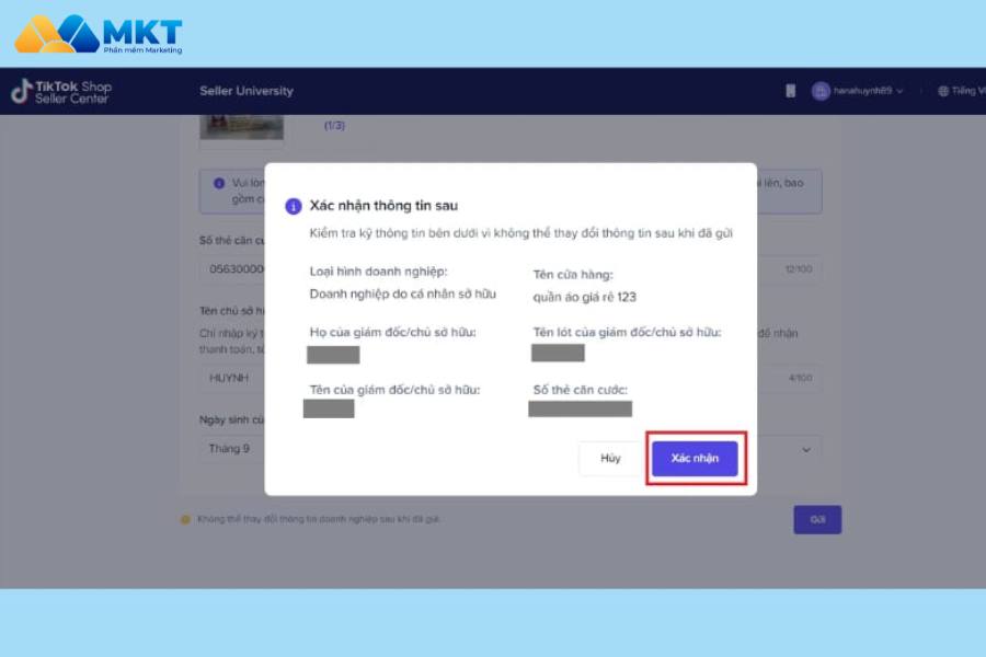 Hướng dẫn tạo tài khoản TikTok Shop