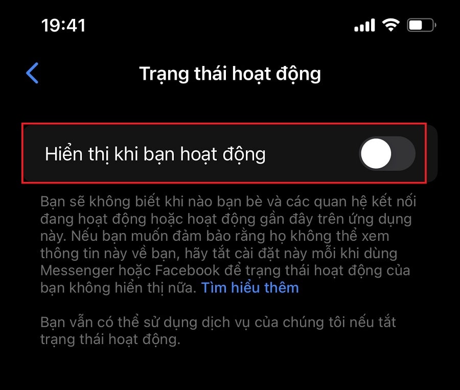 tại sao không online nhưng messenger vẫn sáng