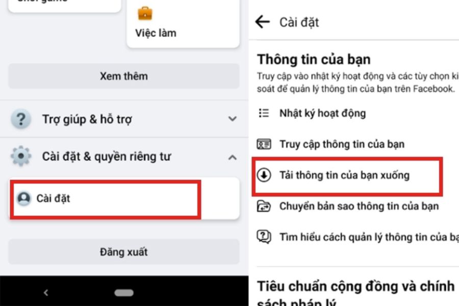 Thực hiện xem lại tin nhắn Messenger đã xoá